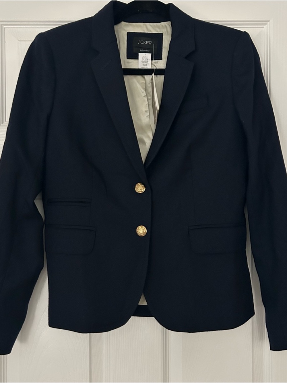 J. Crew Navy Schoolboy Blazer with Gold Buttons 2 - Picture 2 of 6